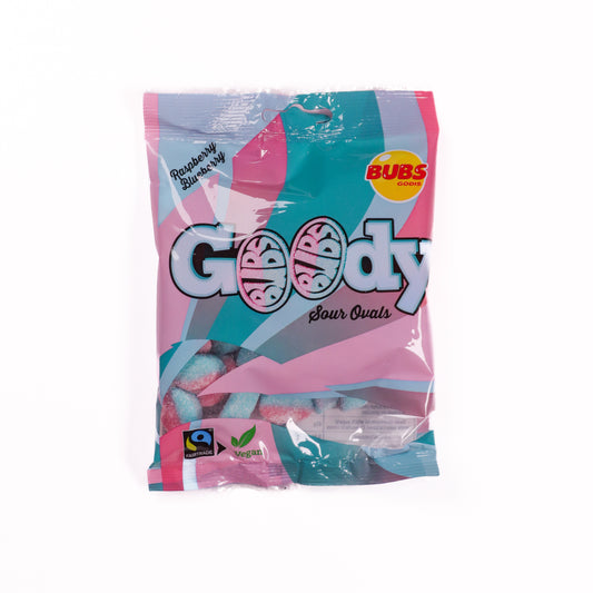 Bubs Goody Raspberry/Blueberry Sour Oval Candies